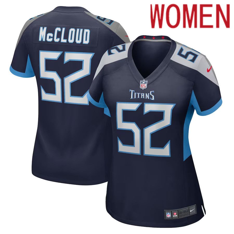 Women Tennessee Titans #52 Zach McCloud Nike Navy Home Game Player NFL Jersey->->Women Jersey